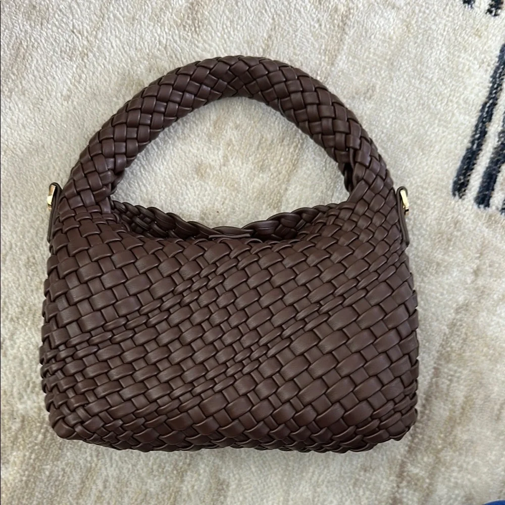 Dune London Brown Woven Hobo Bag - Picture 1 of 3